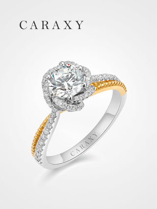 CARAXY Deluxe Cluster Flower Bouquet Lab-grown Diamond Ring AJ200