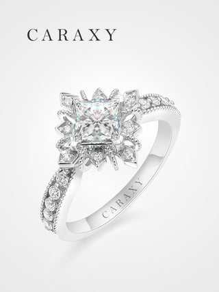 CARAXY Cluster Set Princess Square Grown Diamonds  AJ198