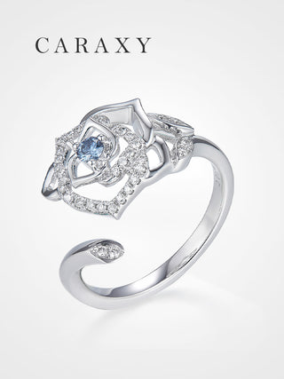 CARAXY Rosette Lab Grown Color Diamond Ring AJ039