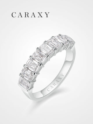 CARAXY Emerald Band Diamond Ring Lab Grown Diamond Ring AJ212