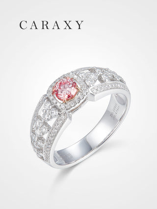 CARAXY Lab Cultured Pink Diamond Cluster Ring AJ034