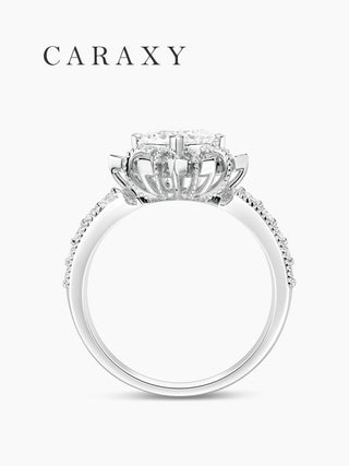 CARAXY Cluster Set Princess Square Grown Diamonds  AJ198