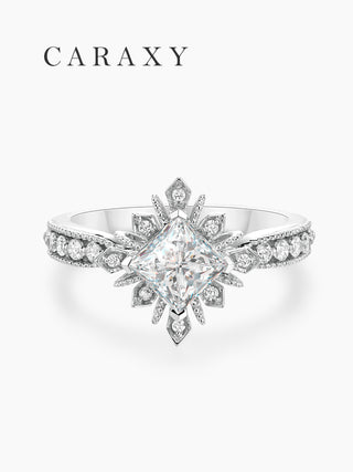 CARAXY Cluster Set Princess Square Grown Diamonds  AJ198