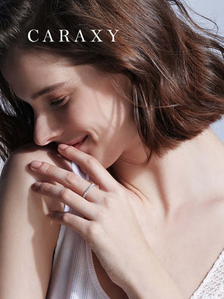 model-wearing-half-pave-lab-grown-diamond-stakable-ring