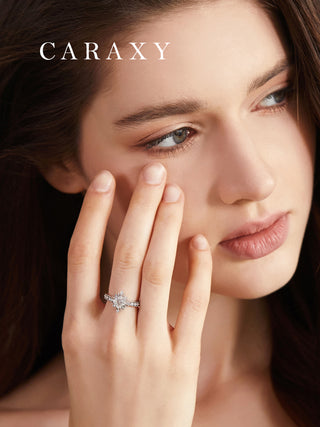 CARAXY Cluster Set Princess Square Grown Diamonds  AJ198