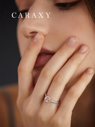 woman-wear-pink-halo-engagement-ring-caraxy