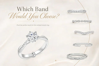 Which band would you choose for twisted shank engagement ring