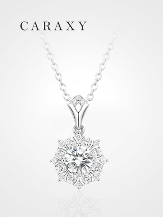 CARAXY Cluster Pendant Lab Grown Diamonds Necklace  ZCP005