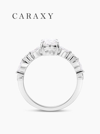 CARAXY Oval Pigeon Egg Lab GrownDiamond Ring AJ208