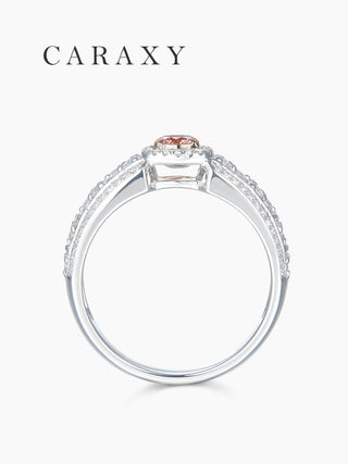 CARAXY Lab Cultured Pink Diamond Cluster Ring AJ034