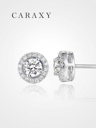 CARAXY Grown Diamond Stud Cluster Bubble Earrings ED008