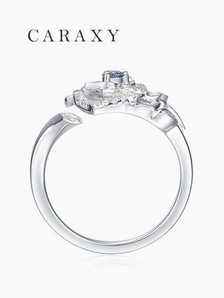 CARAXY Rosette Lab Grown Color Diamond Ring AJ039