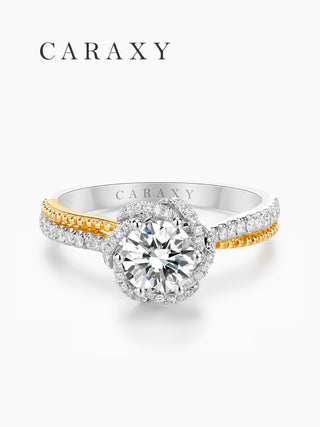 CARAXY Deluxe Cluster Flower Bouquet Lab-grown Diamond Ring AJ200