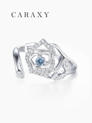 CARAXY Rosette Lab Grown Color Diamond Ring AJ039