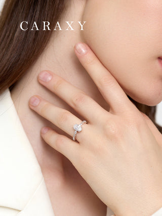 CARAXY Oval Pigeon Egg Lab GrownDiamond Ring AJ208