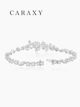 Backside structure of butterfly bracelet showing detailed links and clasp with wing-shaped diamond settings