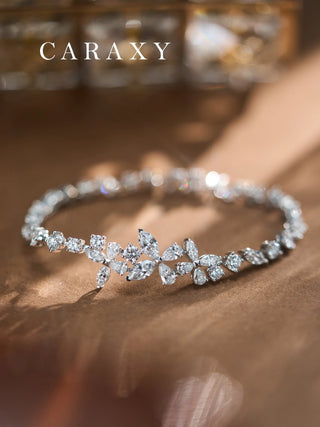 Butterfly Inspired lab-grown diamond bracelet displayed