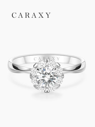 front view of cluster diamond engagement ring Caraxy