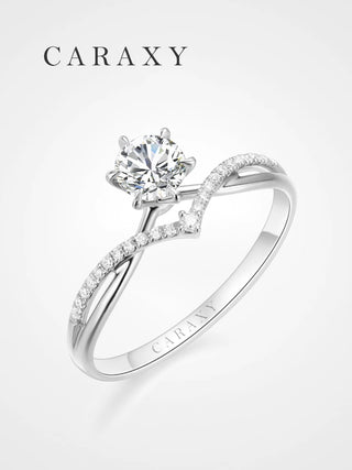 Elevated twist pavé lab grown diamond engagement ring.