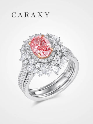 Fancy Intense Pink lab-grown diamond cocktail ring.