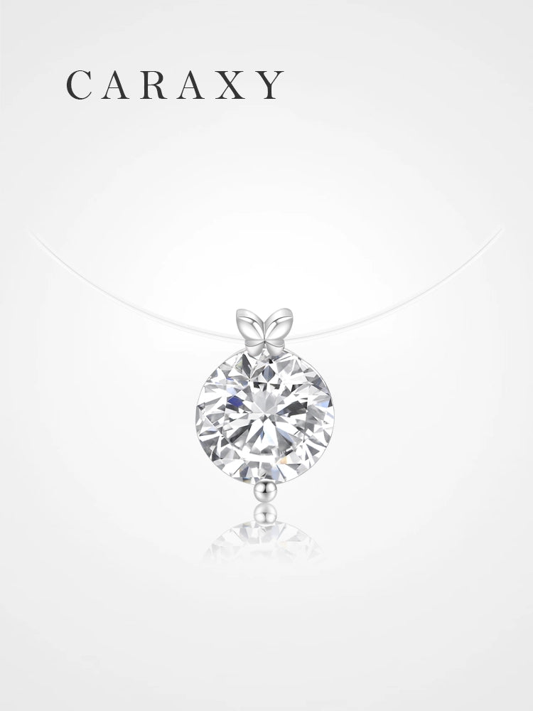 Floating Lab Grown Diamond Pendant Necklace – CARAXY