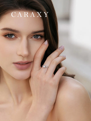 Lab grown diamond engagement ring for bridal styling.