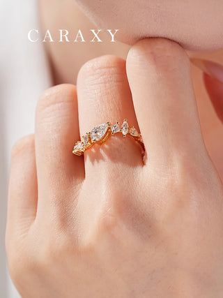 Model wearing lab grown diamond fashion ring.