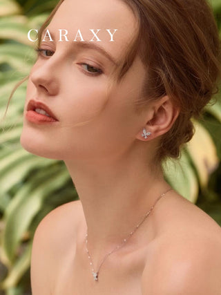 model-wearing-butterfly-inspired-lab-grown-diamond-stud-earrings