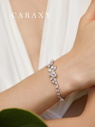 Model wearing butterfly lab-grown diamond bracelet for jewelry look