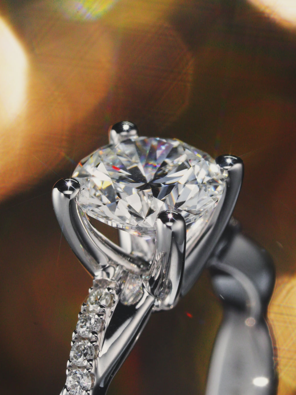 Video showcasing the unique design of twist pavé solitaire engagement ring.
