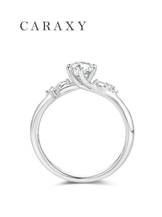 Side view of a tulip prong solitaire ring showcasing the elegant petal-shaped setting.