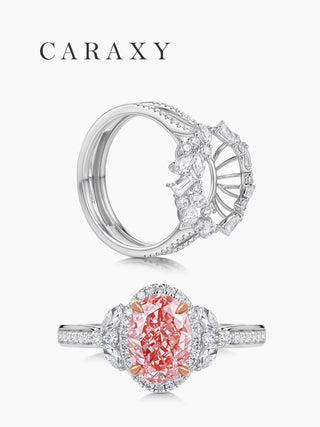 Two-piece convertible diamond cocktail ring.